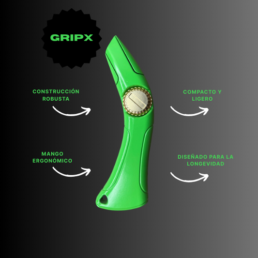 GripX Utility Knife – Heavy Duty Roofing Knife & Box Cutter with Razor Blade | Safety Cutting Tool for Cardboard, Carpet, Roofing, Boxes, Leather & DIY Crafts