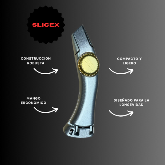 SliceX Utility Knife – Heavy Duty Roofing Knife & Box Cutter with Razor Blade | Safety Cutting Tool for Cardboard, Carpet, Roofing, Boxes, Leather & DIY Crafts